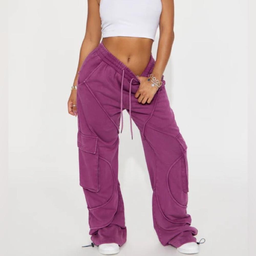 Women's Purple Cargo Pants